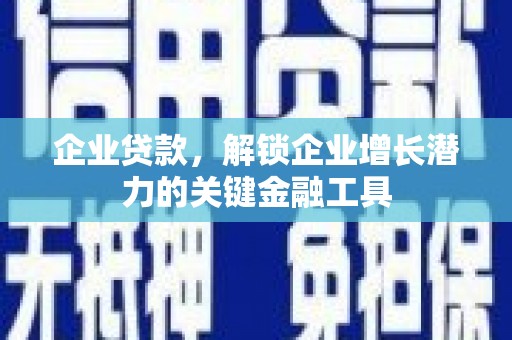 西乌旗企业贷款，解锁企业增长潜力的关键金融工具