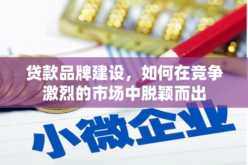 西乌旗贷款品牌建设，如何在竞争激烈的市场中脱颖而出