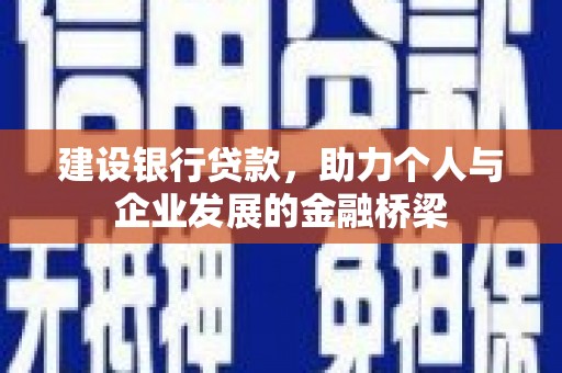 西乌旗建设银行贷款，助力个人与企业发展的金融桥梁