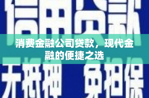 西乌旗消费金融公司贷款，现代金融的便捷之选